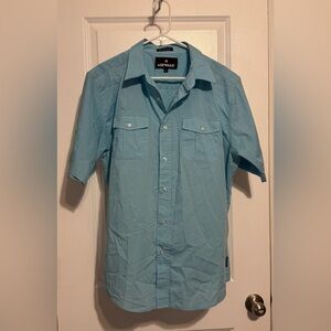 Airwalk Men's Blue Button Down Short Sleeve Shirt Size XL